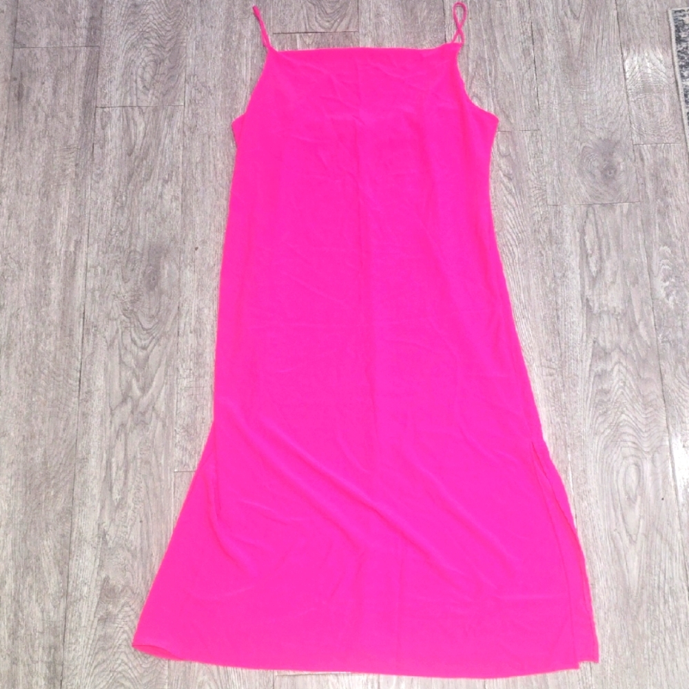Zenobia Hot Pink Maxi Dress
